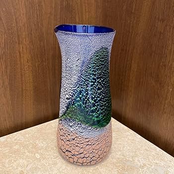 琉球ガラス　稲嶺盛吉　花瓶 琉球ガラス稲嶺盛吉花瓶作家印あり