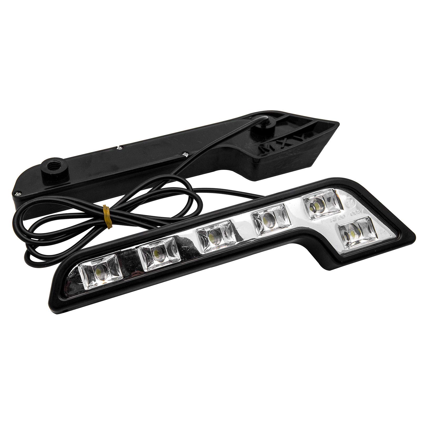 MASO Lot de 2 feux de circulation diurnes 6 LED pour voiture - Blanc - 12 V CC