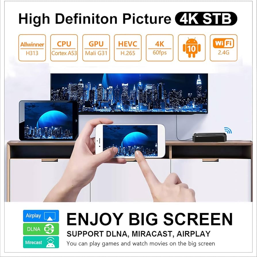 Amazon | Android 10.0 TV Box, Android TV Box 2GB RAM 16GB