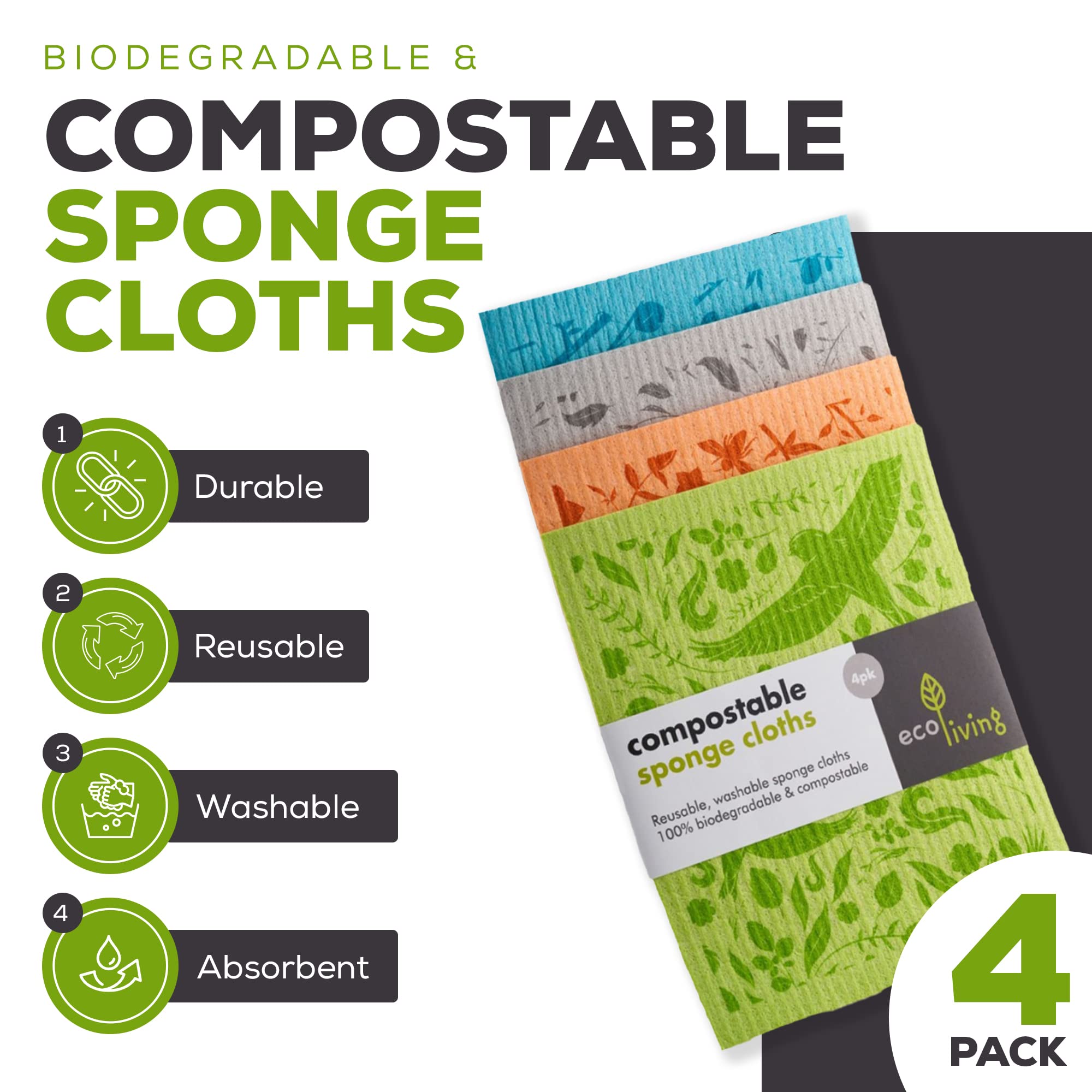 Panni e spugne ecologici per la pulizia della casa - - Shop online Italia