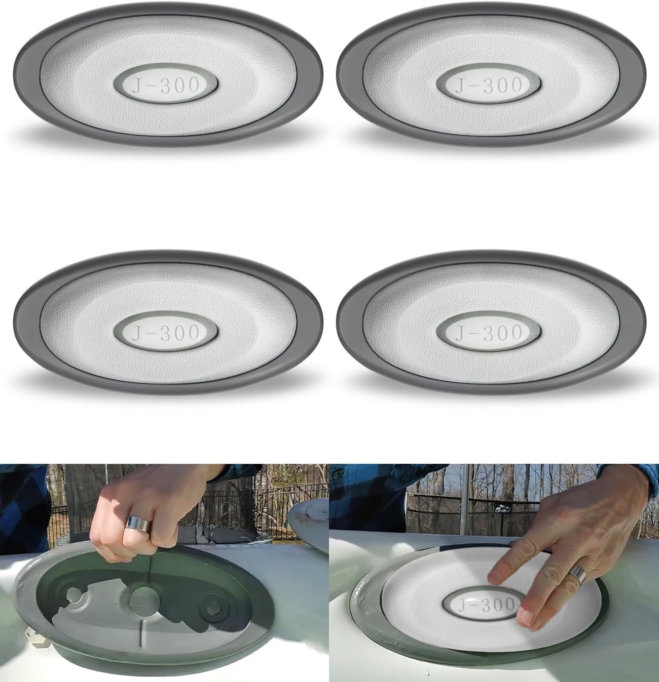 4PCS 2472-824 Oval Pillow Insert (6455-488) + Back Mount (2455-105) Replacement for Jacuzzi J-300 Series 2004+ Pillow Headrest