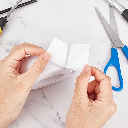 Miniatura 4 de AMIJOUX Cinta de calafateo blanca para baño y baño, cintas de sellado de calafateo para encimera de cocina, sellador de azulejos de ducha