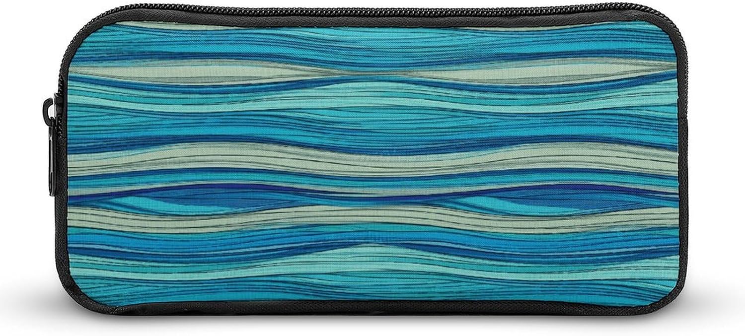 Ocean Stripe Pattern Makeup Bag Toiletry Bag Cosmetic Bag