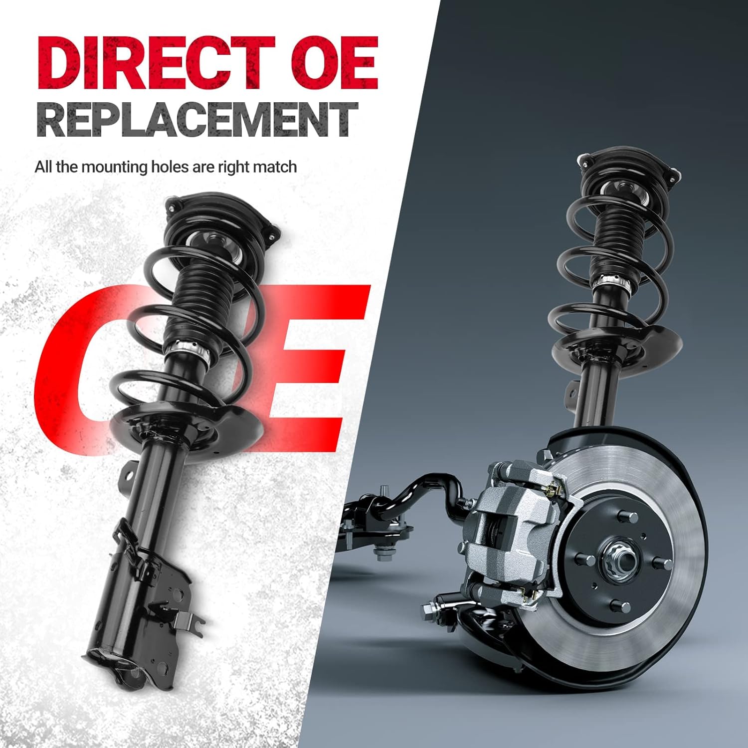 Front Shock Absorber, Front Complete Struts & Coil Springs Compatible with FX35 2003-2008, FX45 2003-2008 Replace 272370/272369