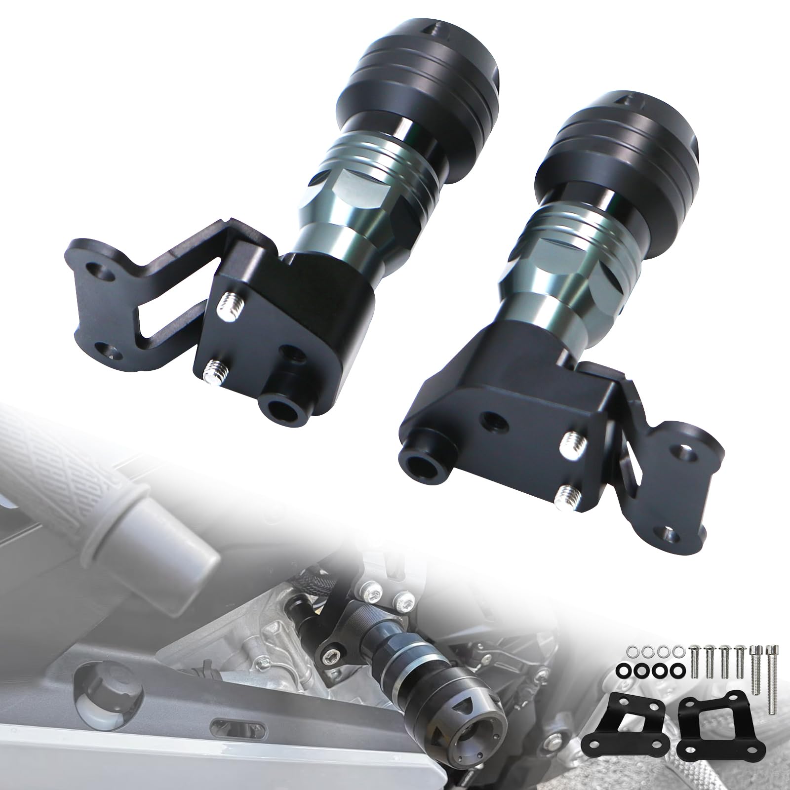 View 1 of [MISSING PARTS] ASCSAPX Motorcycle Frame Sliders for CFMOTO 675SR-R/SS/SR/NK