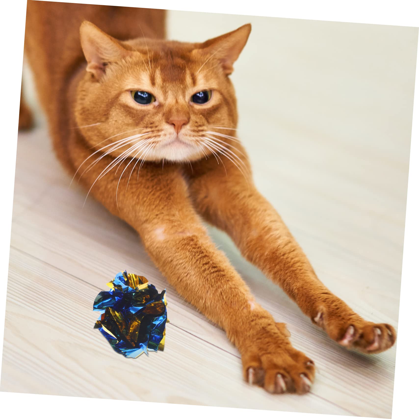 Supvox 100stücke Katzen Spielzeug Knisterbälle Interaktive Katzenbälle Für Spiel Und Bewegung Fördert Die Natürliche Ihrer Katze Für Drinnen Geeignet Zufällige Farben