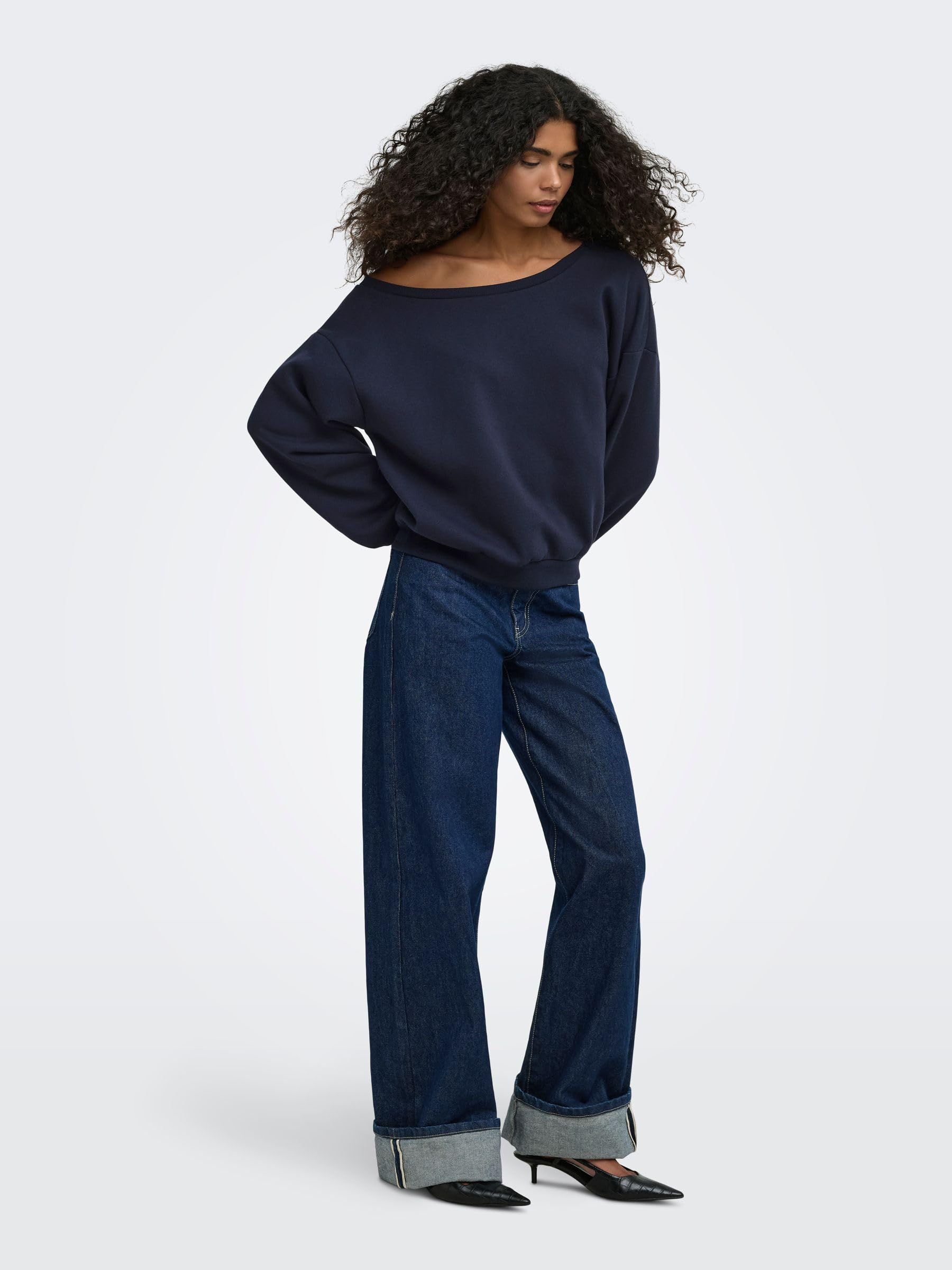 Only Onlrhina L/S One Shoulder Swt Noos Donna