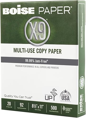 Miniatura 3 de Boise Papel multiusos X-9 92 brillante tamaño carta de 8 12 pulgadas x 11 pulgadas 20 libras resma de 500 hojas