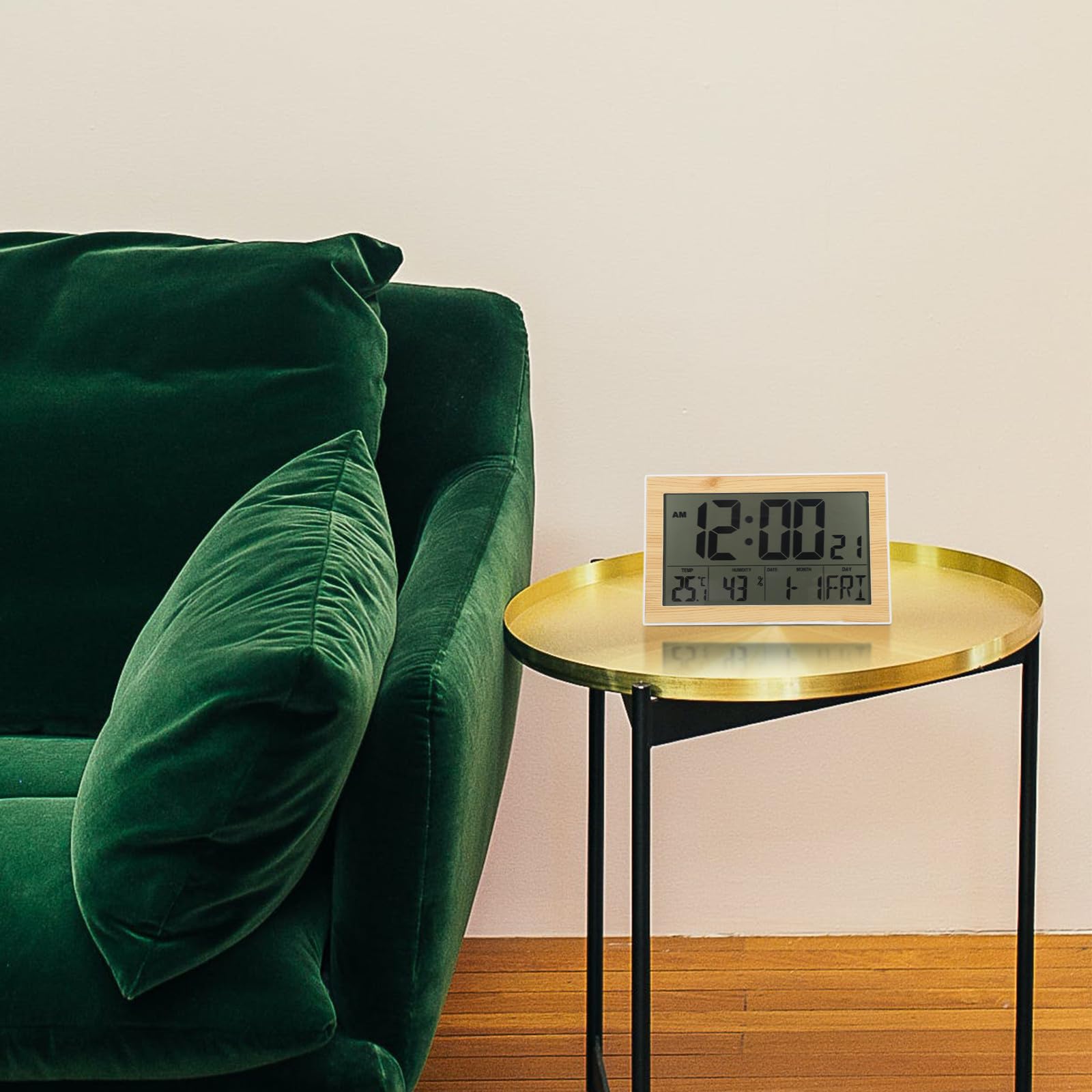 Reloj Despertador Digital de Pared y Escritorio Abs Compacto Temperatura