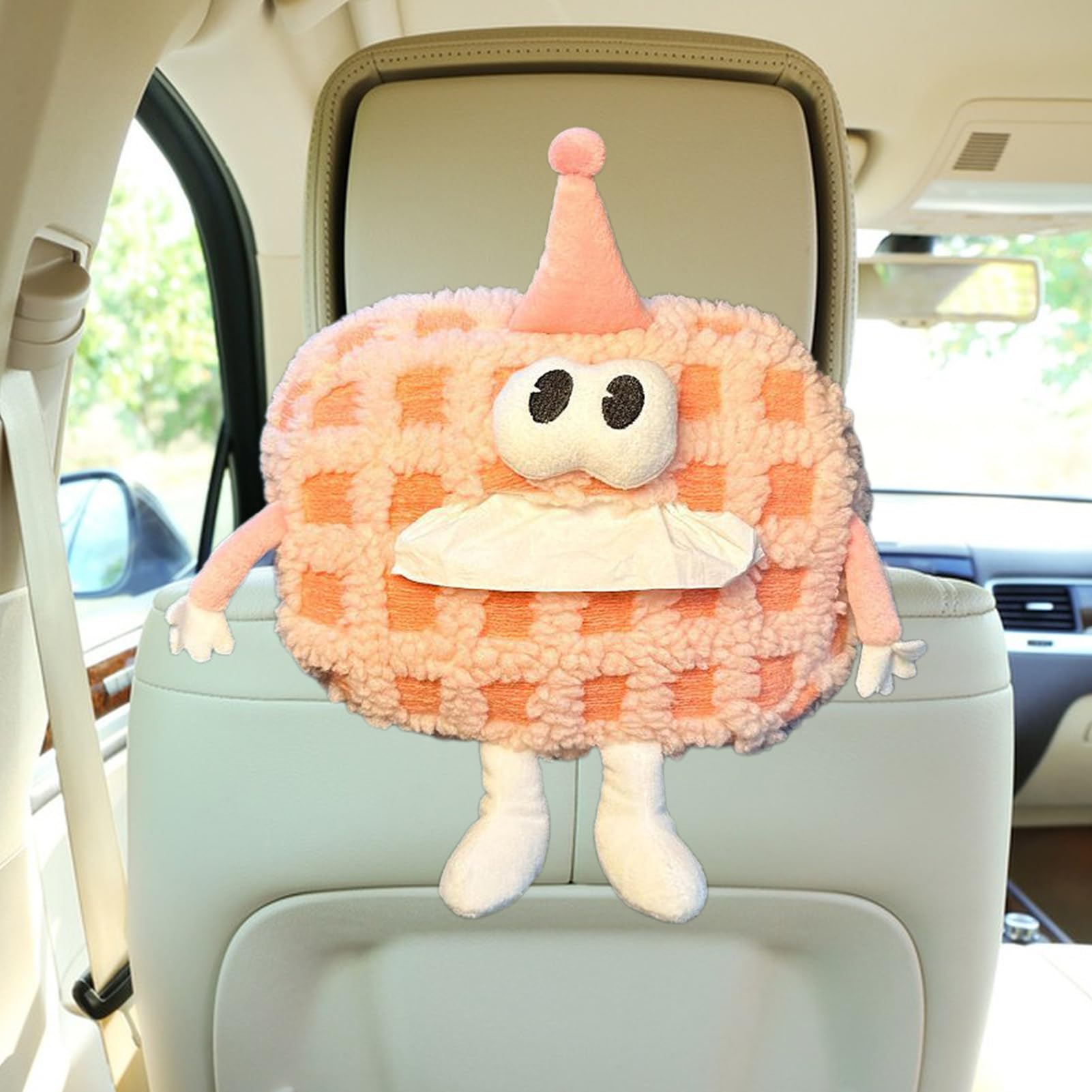 Portafazzoletti Per Auto A Forma Di Orsetto - Peluche Decorativo 2 In 1 Per Interni Auto - Foto 2