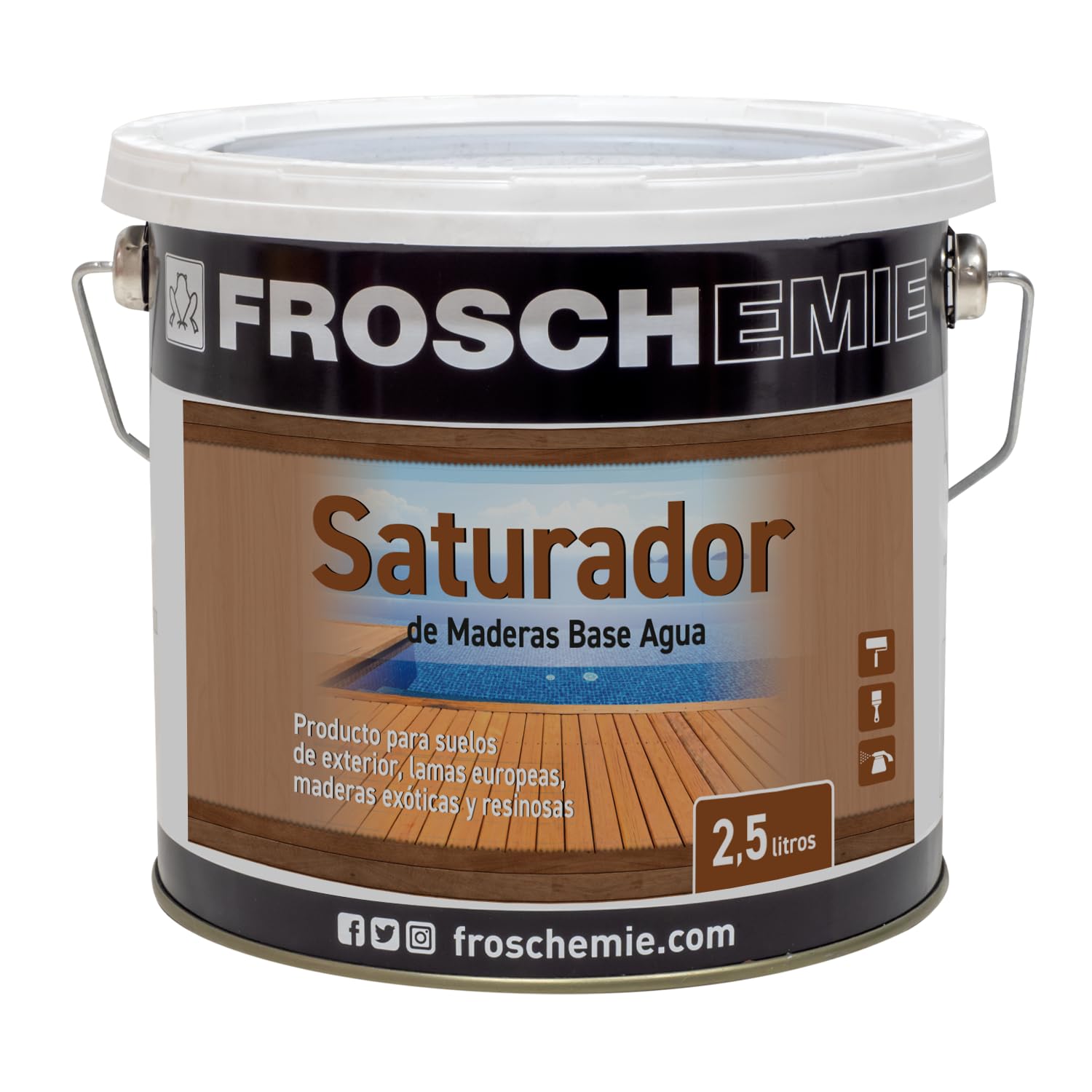 Saturador Madera Exterior al Agua – Lasur para Suelos, Tarimas y Terrazas – Protector UV Poro Abierto No Película – Fácil Mantenimiento – Acabado Mate Natural Profesional | 248 Ipe | 20L