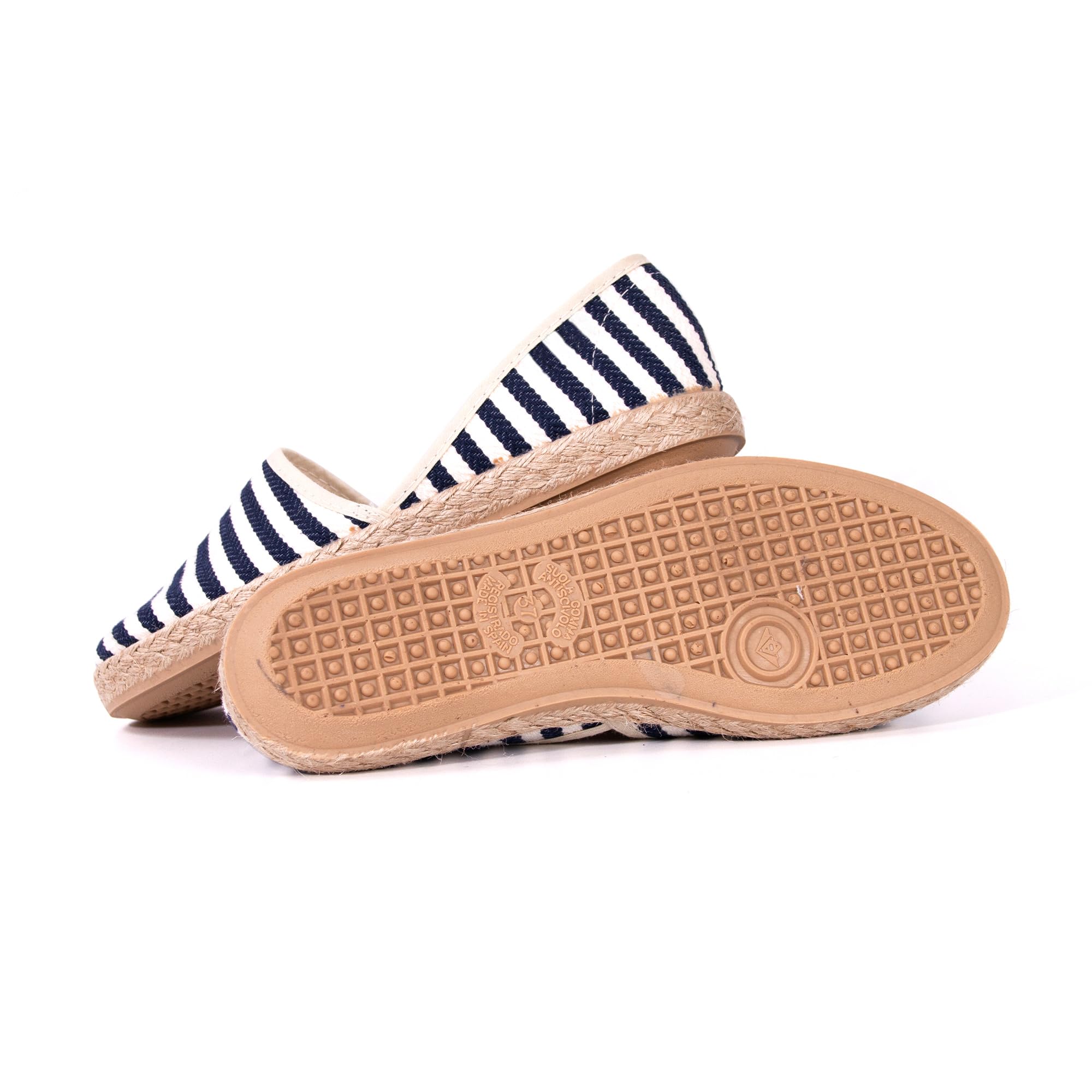 JOMIX Espadrille Femme en Rayures Chaussures Espadrilles Classiques été Mocassin Fabriqué en Espagne