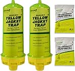 RESCUE! Reusable Yellowjacket Trap - 2 Pack + 2 Four-Week Refills