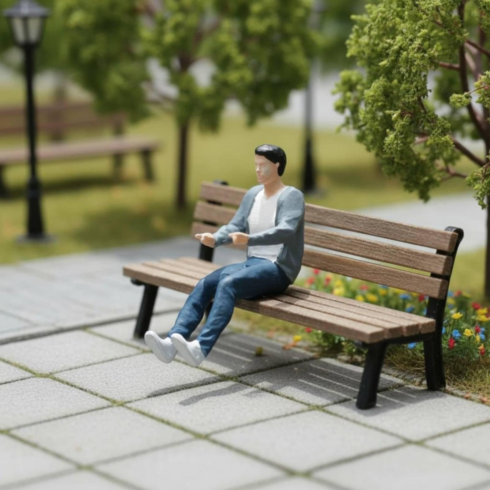 6 Pezzi Miniatura Resina Figura Personaggio Arcade Giocatore Modello Diorama Accessorio Scena Grafica Realistica E Volante in Miniatura Adatto per PLA, 5 Pezzi