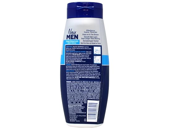 Nair Men's Hair Removal Cream, Body Hair Remover for Men, 13 Oz Bottle