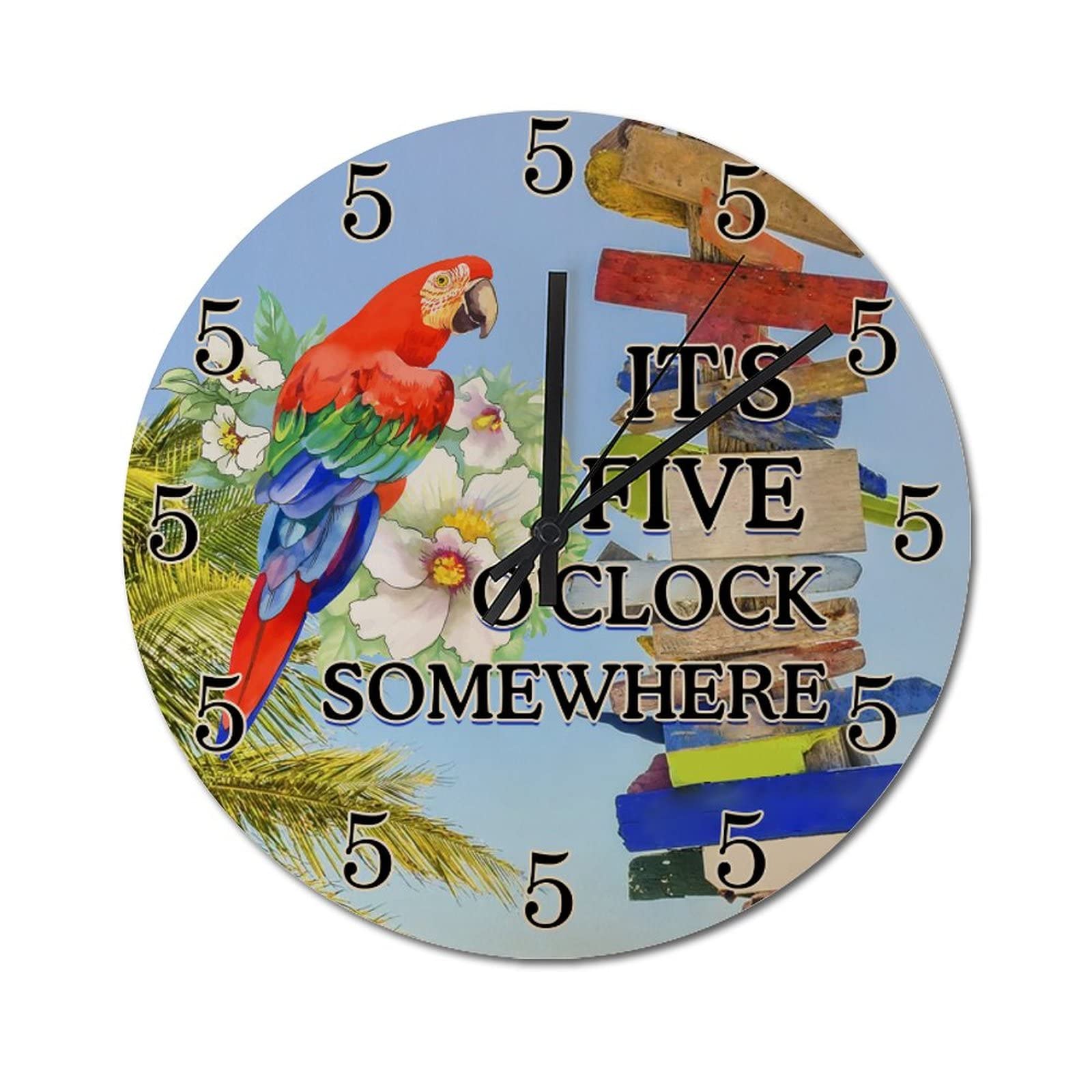 Horloge murale ronde à piles pour lire l'heure facilement dans votre grand bureau