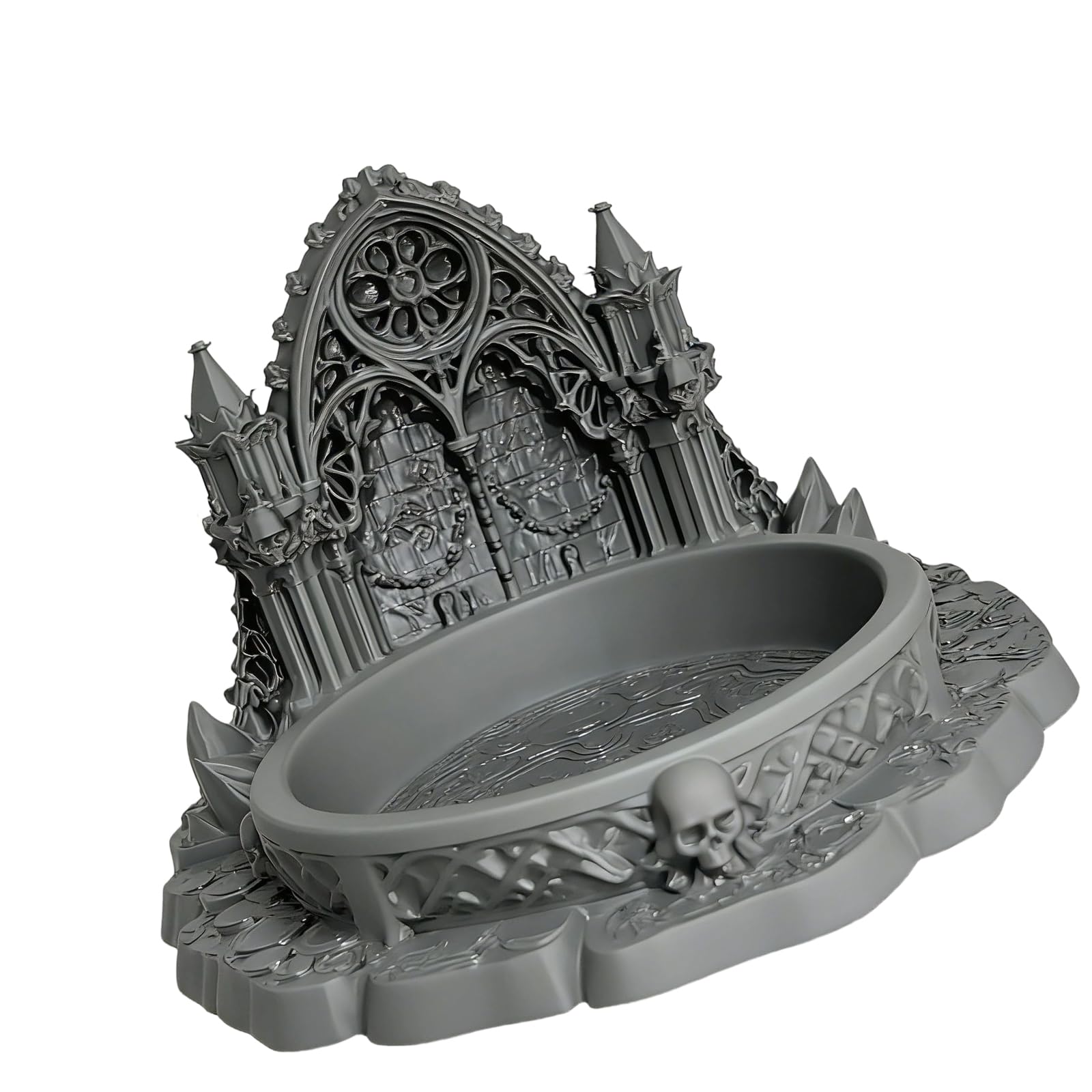 NVOQILIN Castles Decorative Tray Jewelry Rings Holder for Entryway Decorations Gothics Castles Tray Jewelry Rings Holder Trinket for Home Decor