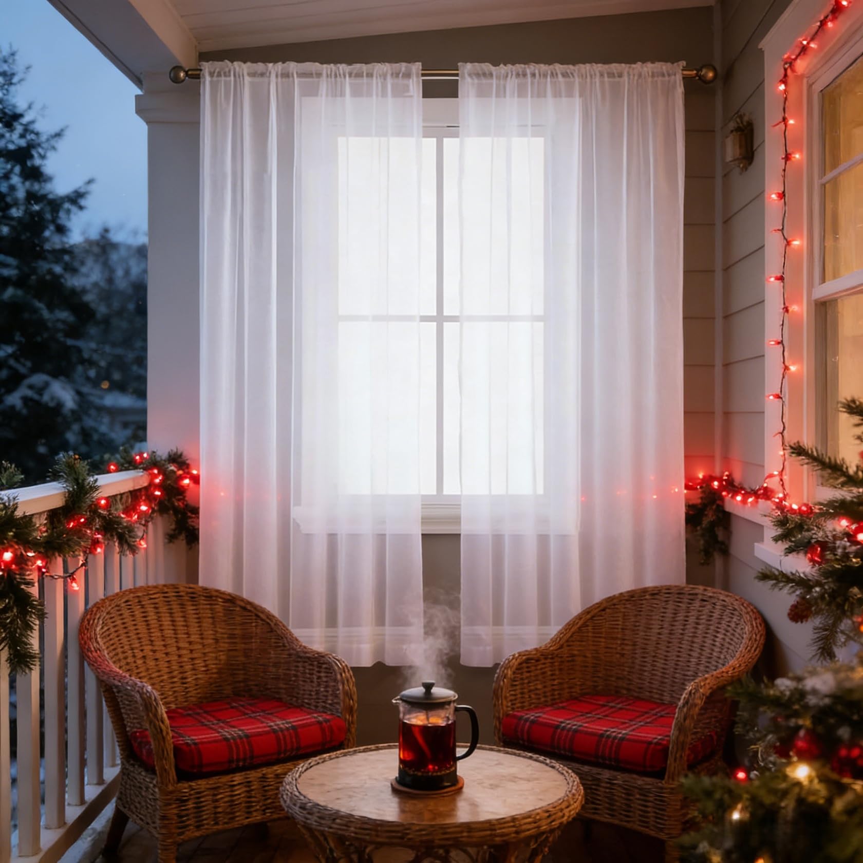 Cortinas visillos decorativos para crear un dormitorio moderno y relajante con luz natural