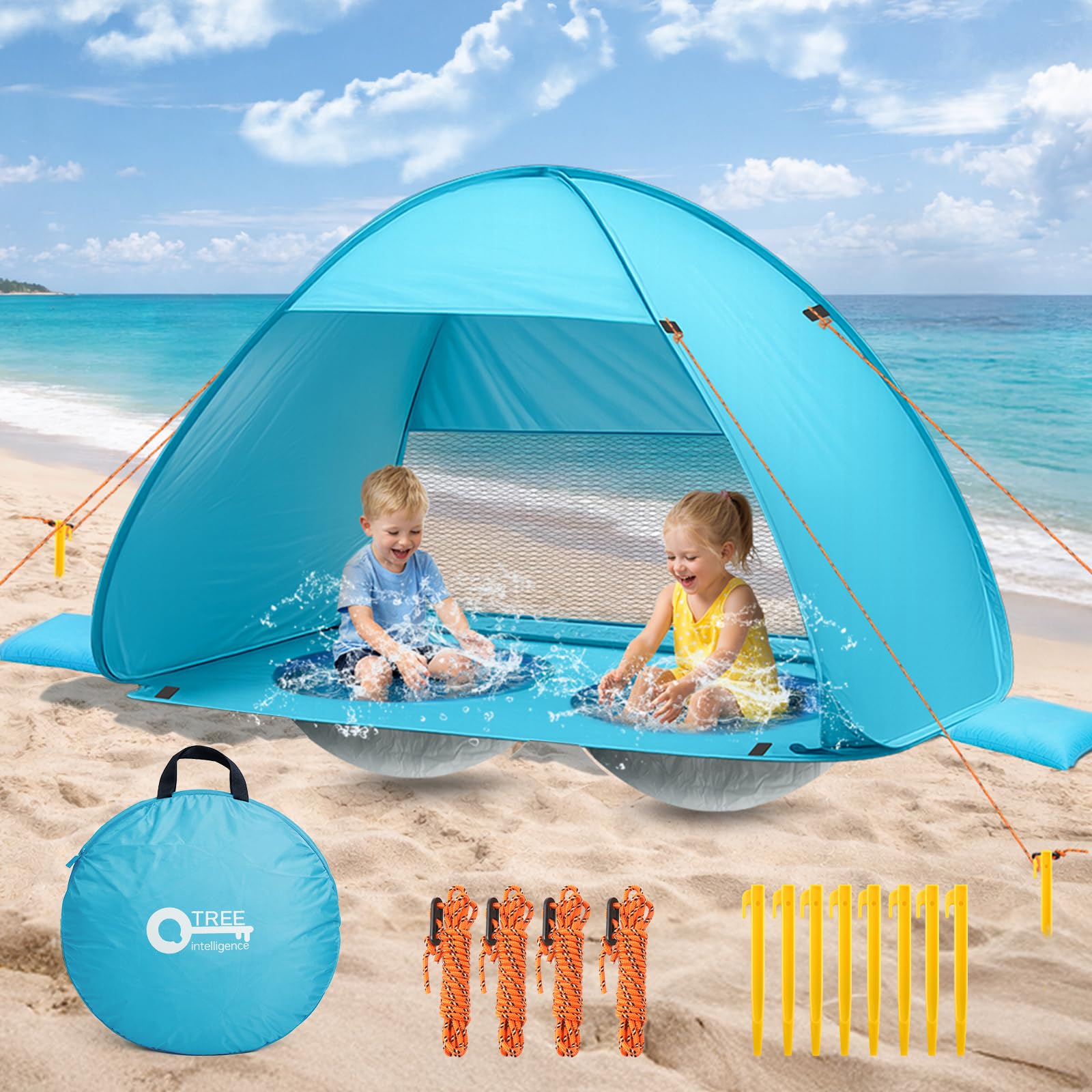 Baby Beach Tent with 2 Built-in Pools