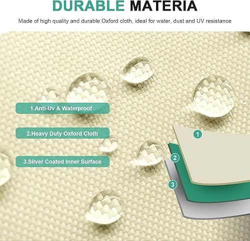 Miniatura 5 de Bolsa de almacenamiento de cojines para exteriores, bolsa de almacenamiento 420D Oxford impermeable para patio, bolsa de almacenamiento extragrande