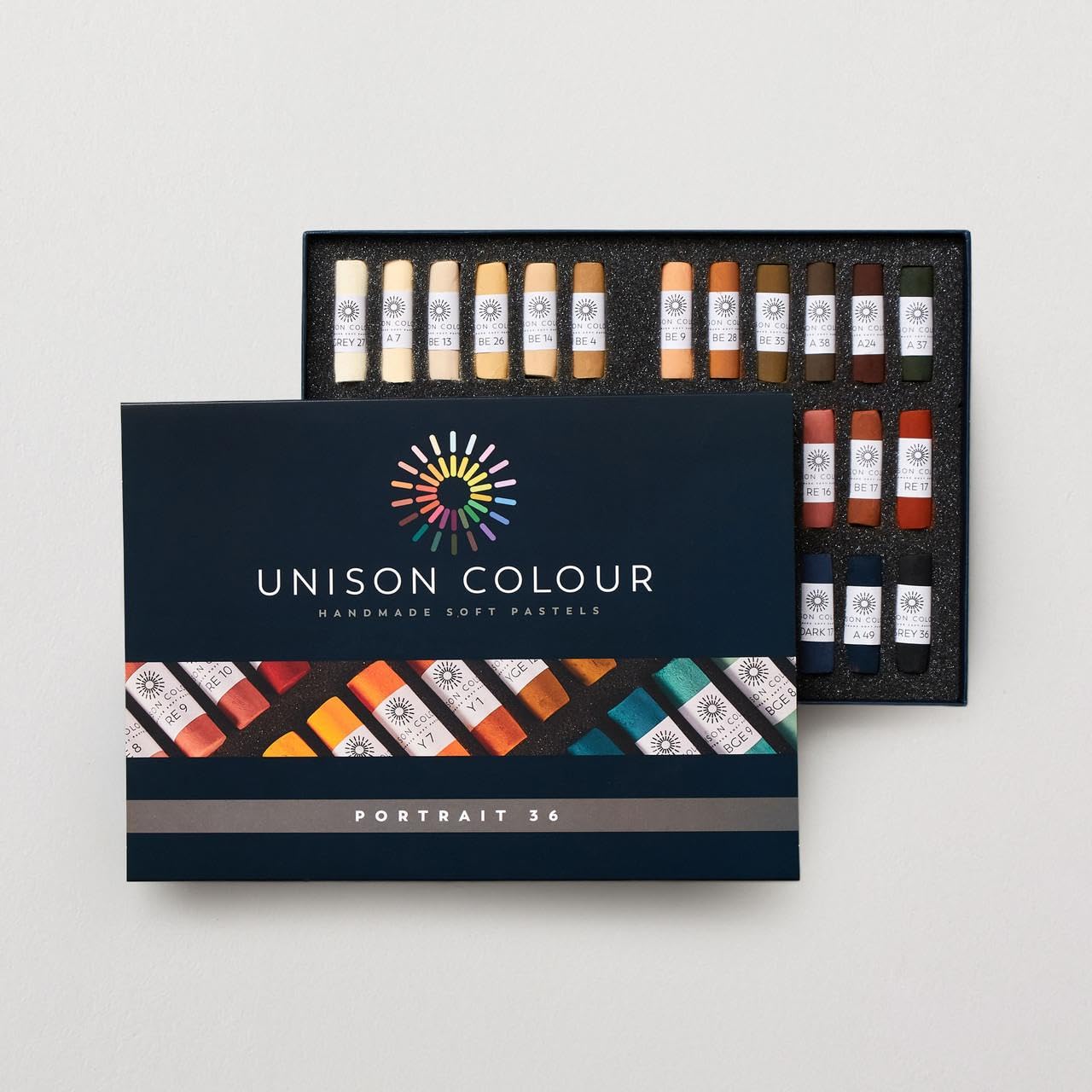 Colour Soft Pastels Hand Made Portrait 36 Set