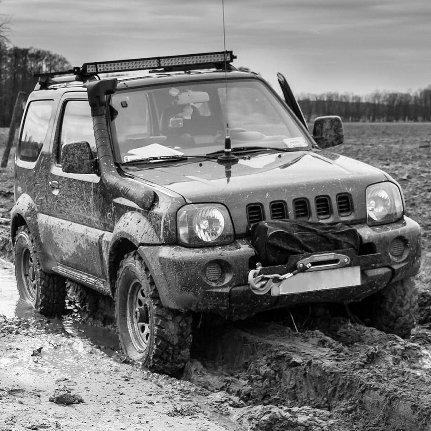 Waterproof Soft Winch Dust Cover Heavy Duty Cover fits 8500 to 17500 lbs Winches 710412958607 Model_TRD-RST-3499