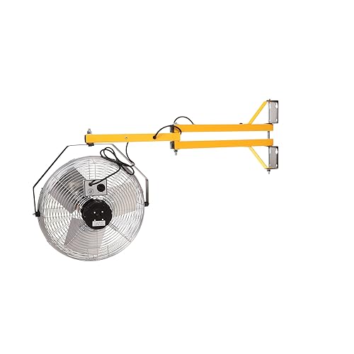 Miniatura 2 de Fostoria TPI Corporation 40-LDF-TE Combinación de cabezal y brazo de ventilador de muelle de carga - Tubo de acero doble de 40 pulgadas de alcance,