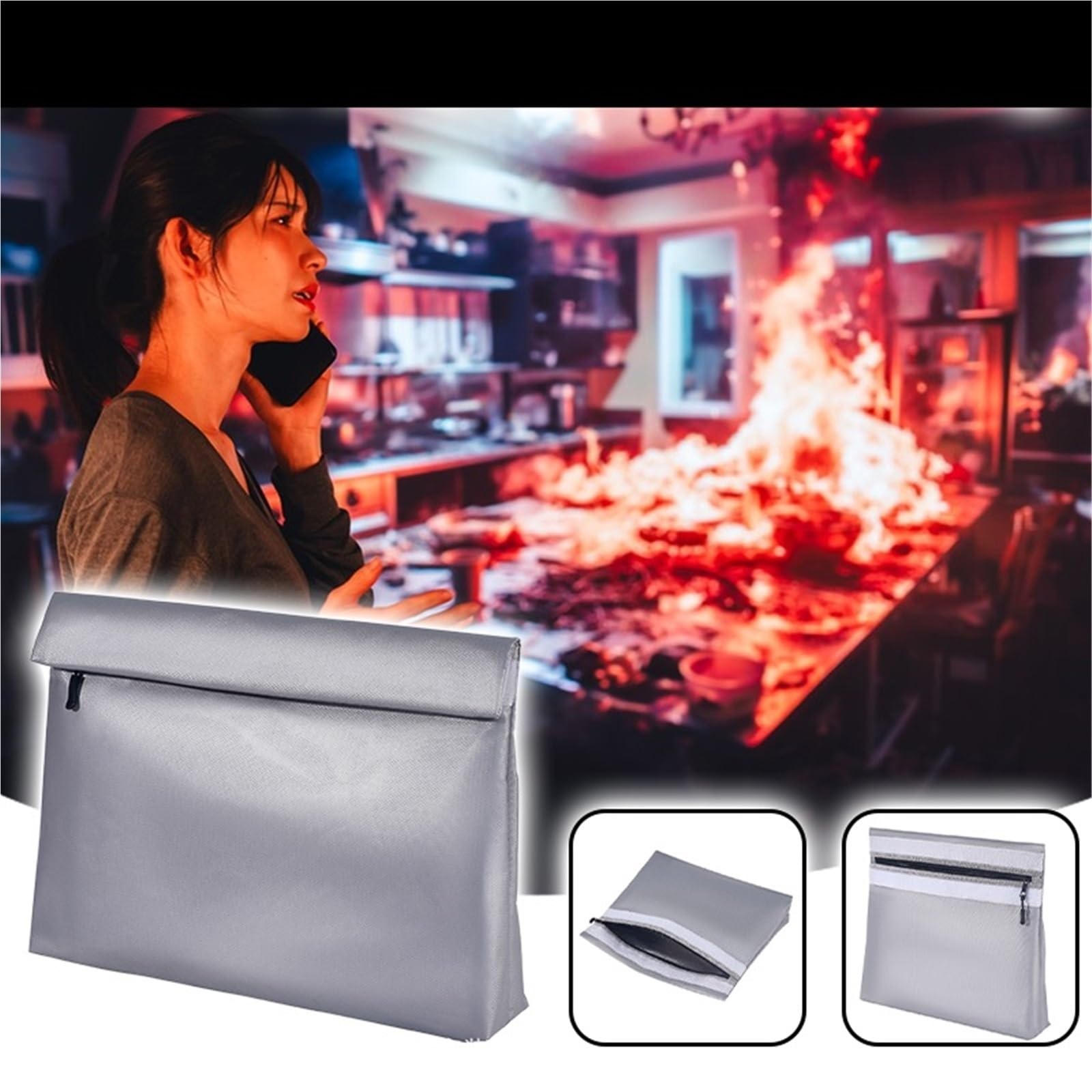 Bolsa de almacenamiento documentos for oficina en casa, carpeta, bolsa for efectivo, dinero, pasaporte, bolsas viaje impermeables Para Documentos