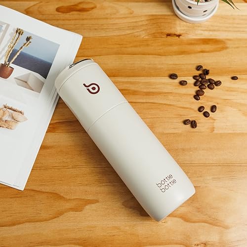 Miniatura 7 de BOTTLE BOTTLE Botella de agua aislada de 24 onzas con tapa de popote y asa para deportes, viajes, gimnasio, botellas de agua de acero inoxidable,