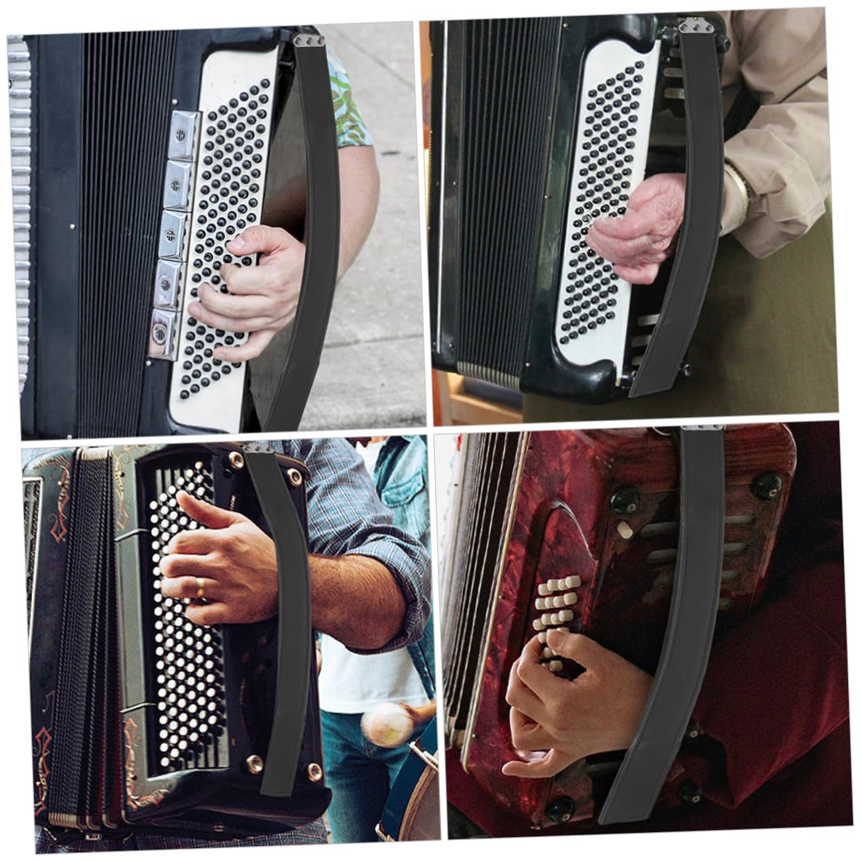 Correa para Acordeón Zurdos, Repuesto de Cuero y Pu, Cómoda y Ligera, Fácil de Instalar, Accesorio Musical