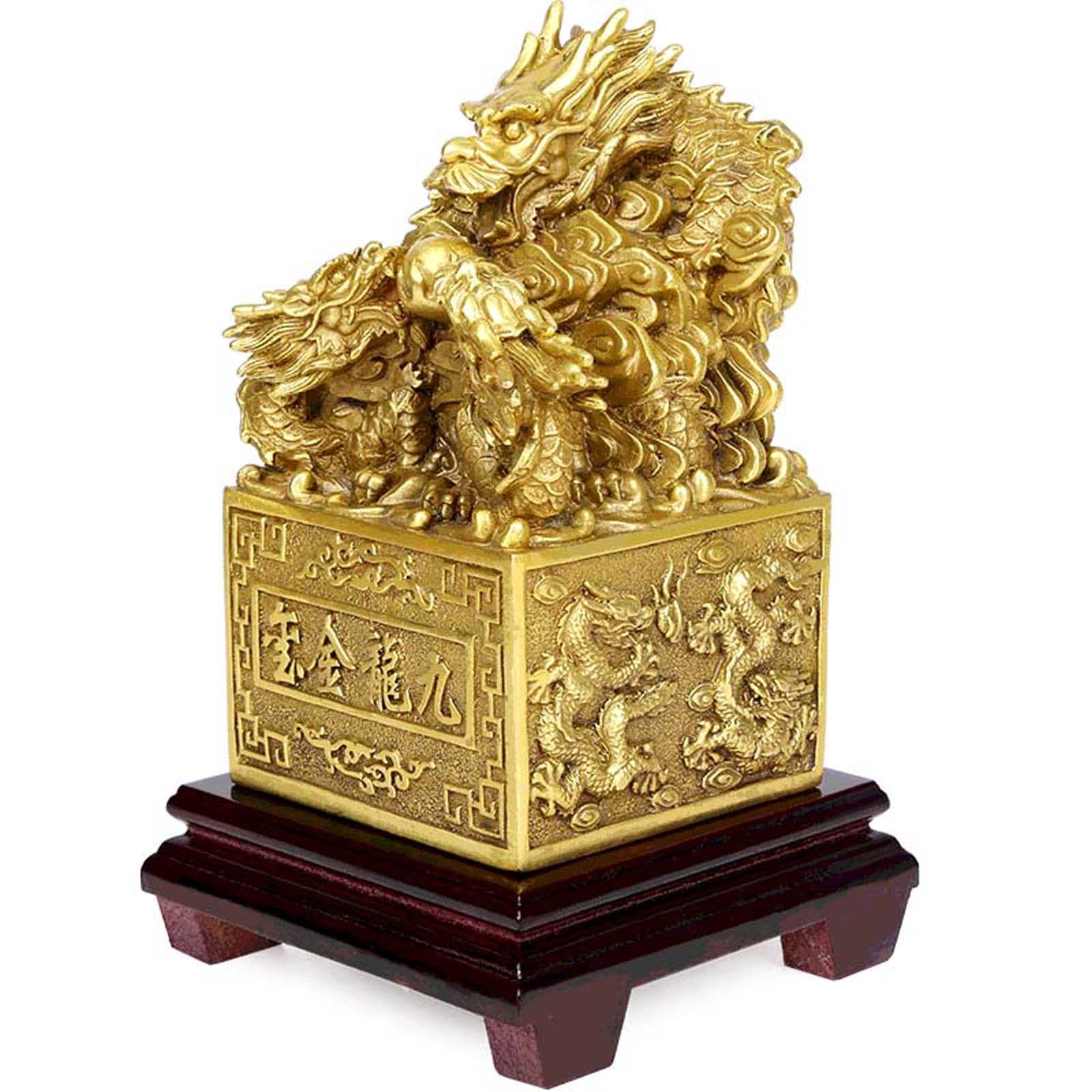 KoliynAncient Chinese Emperor Qin Shihuang Han Wudi Seal, Copper Chuanguo Yuxi Home Decoration Collection Birthday Gift