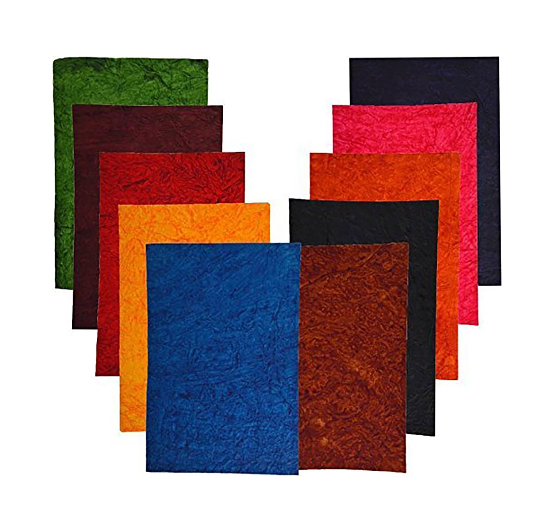 BestUBuy A4 Multicolor Hand Made Crushed Paper Set of 10 | Mix