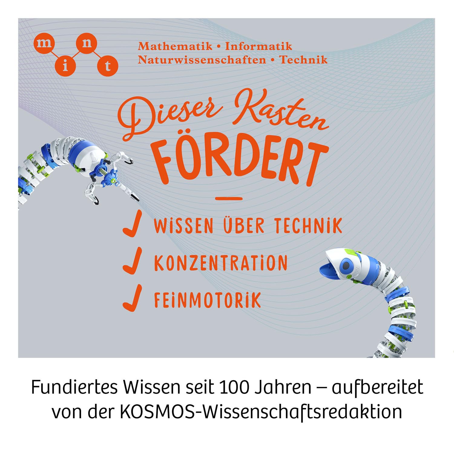 KOSMOS Bionic Robotic Arm, der Innovative Flex-Greifarm | Bausatz für Bionic Roboter, Einführung in die Welt der Robotik, Experimentierkasten für Kinder ab 10 Jahre