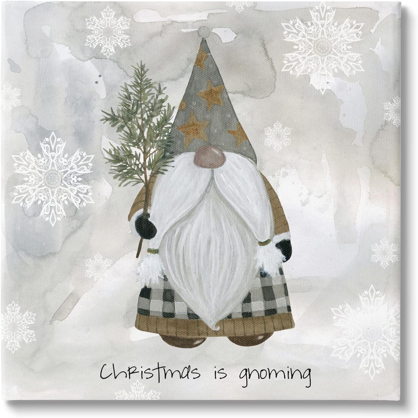 Stupell Industries Christmas Is Gnoming Holiday Pattern Canvas Wall Art, Design by Livi Finn