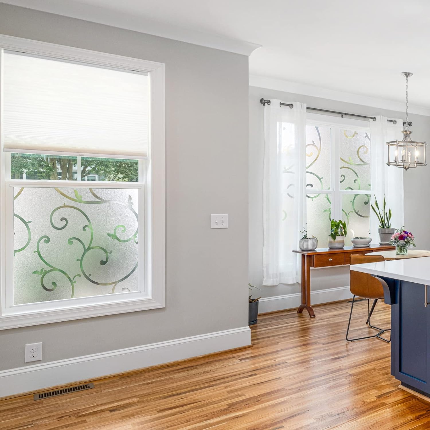 CottonColors Window Privacy Film 35"X 78", Frosted Glass Window Film Decorative Window Film Heat Blocking Static Cling Glass Door Film Window Clings for Glass Windows