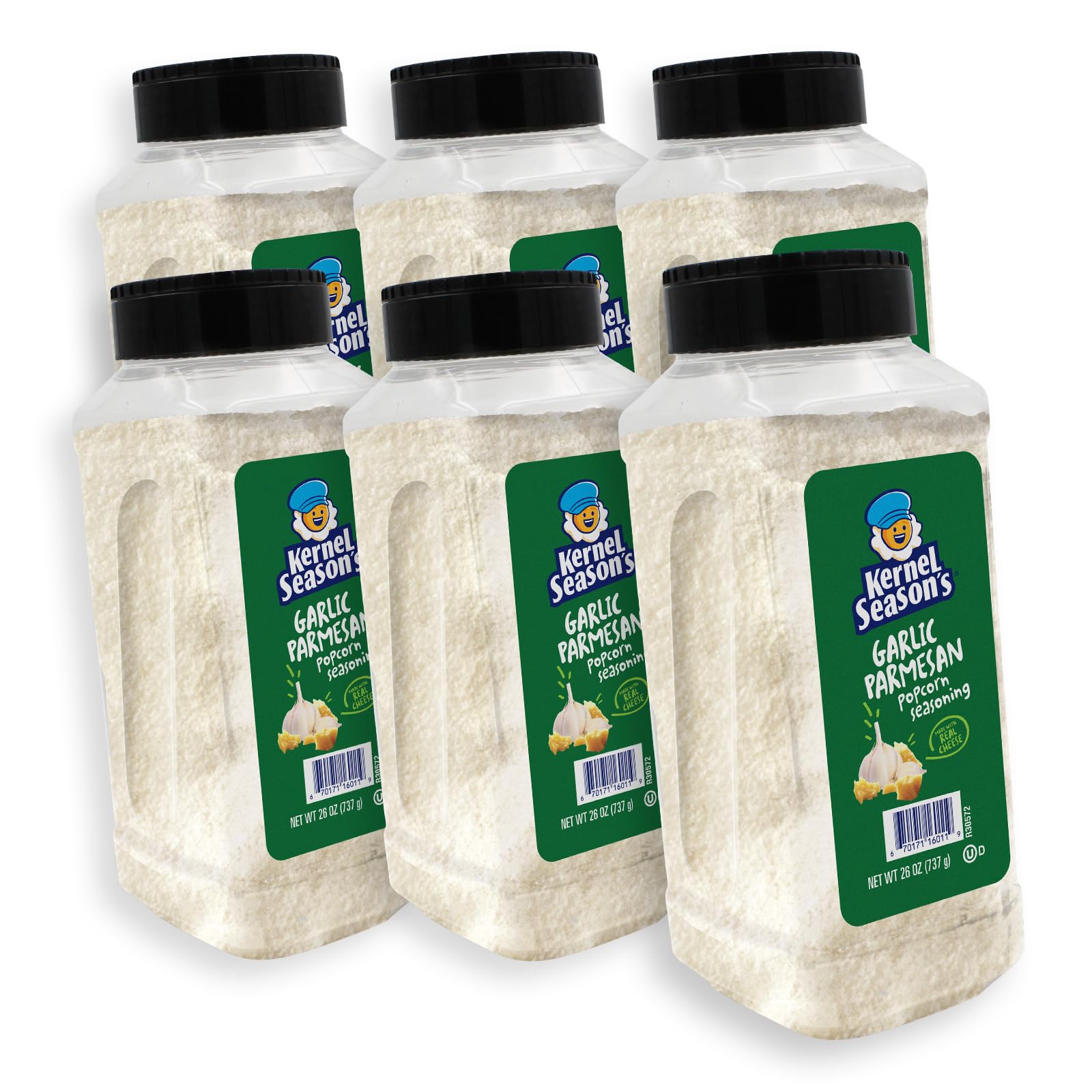 Kernel Season's Garlic Parmesan / 26 Ounce (Pack of 6) / 6 Popcorn Salt