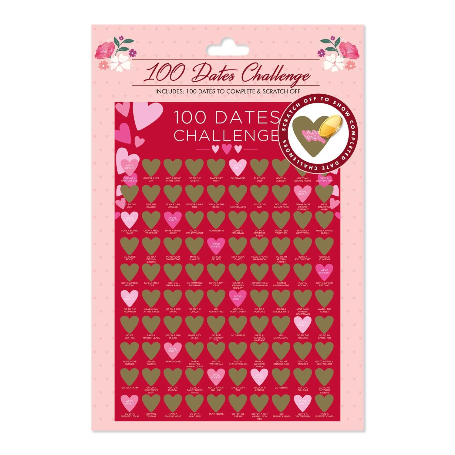Eurowrap 100 Dates Challenge Scratch Off Poster