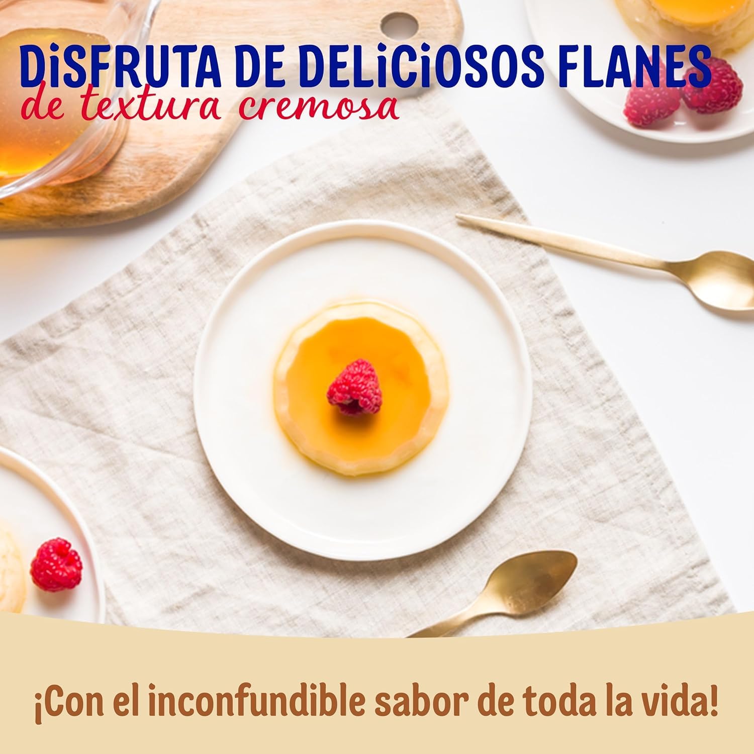 DR. OETKER - Flan Clásico Mandarín Pack de 10 Uds x 30g, Textura Cremosa, Pack 5 Sobres, Hasta 30 Flanes, Receta Tradicional, Preparación Rápida y Sencilla