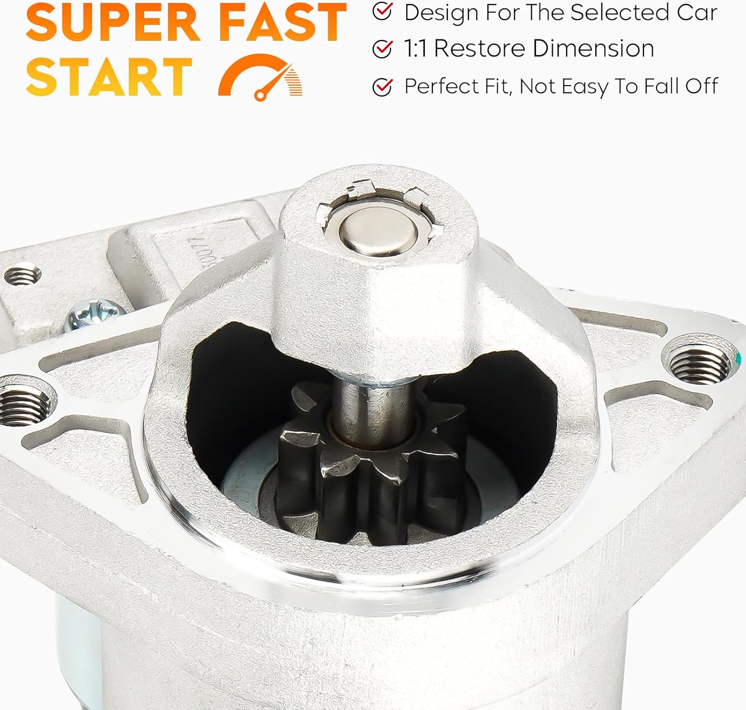 Starter for Chevy Tracker 1.6L 2.0L 1999-2002, Suzuki Grand Vitara 2.5L 2.7L 1999-2005, XL-7 2.7L 2002-2005, Vitara 1.6L 2.0L 1999-2002, Manual Transmission, 410-48056 M0T85681 M1T86181