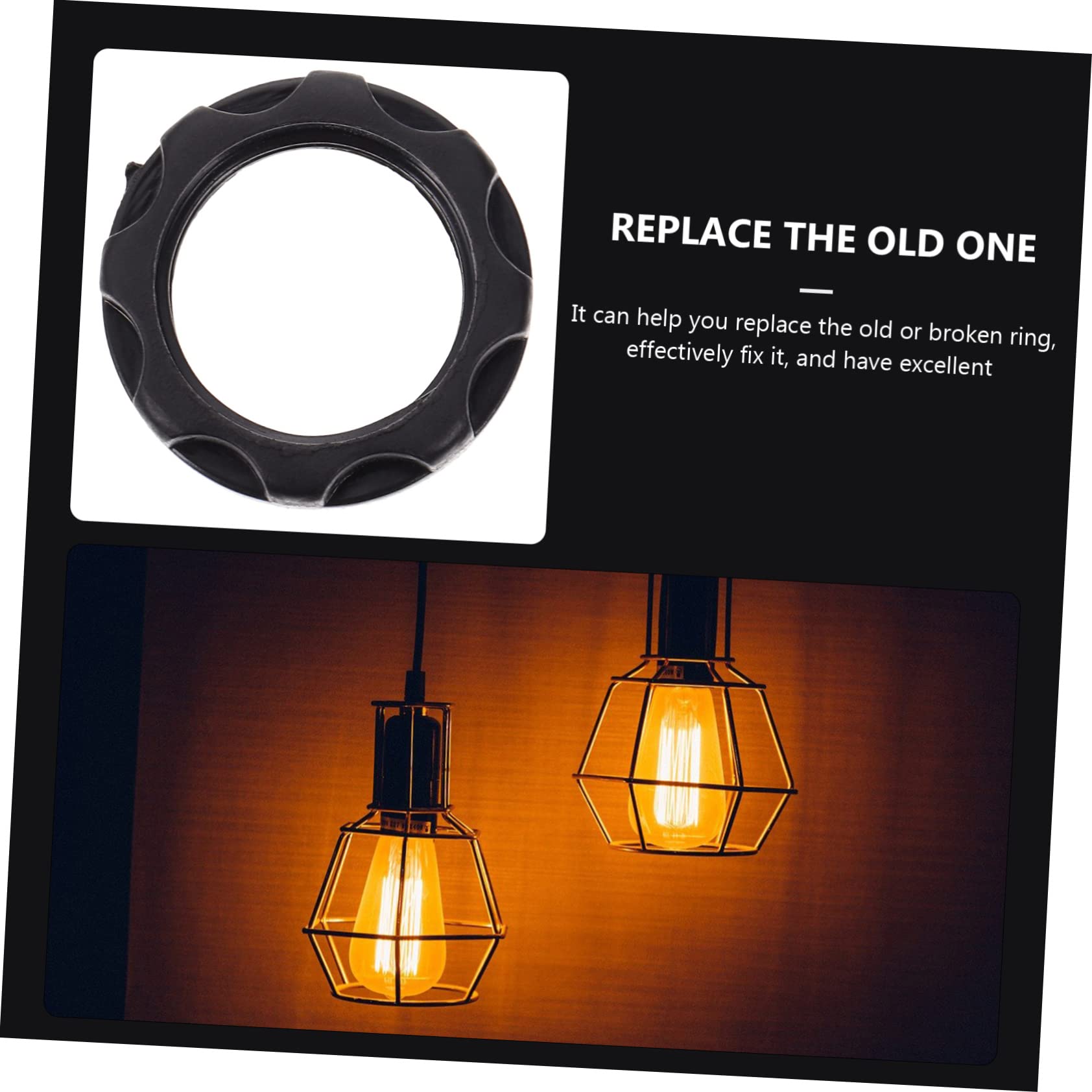 HOLIDYOYO 50pcs Lamp Holder Fixator Light Fixator Ring for Light Socket Shade Universal DIY Holder Ring for Chandelier