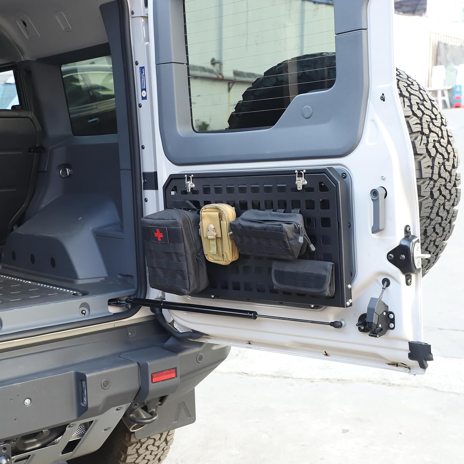 Tailgate Table Foldable Cargo Shelf Compatible with Ineos Grenadier 2020-2024, 2-Tier Aluminum Alloy Rear Tailgate Storage Modular Panel Luggage Holder Carrier Outdoor Camping Desk