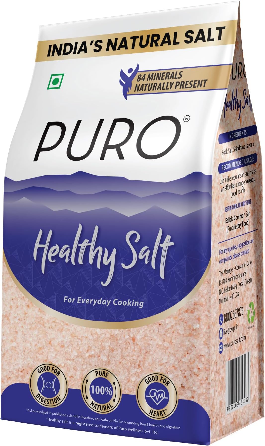 Puro Healthy Salt, 1kg Pouch