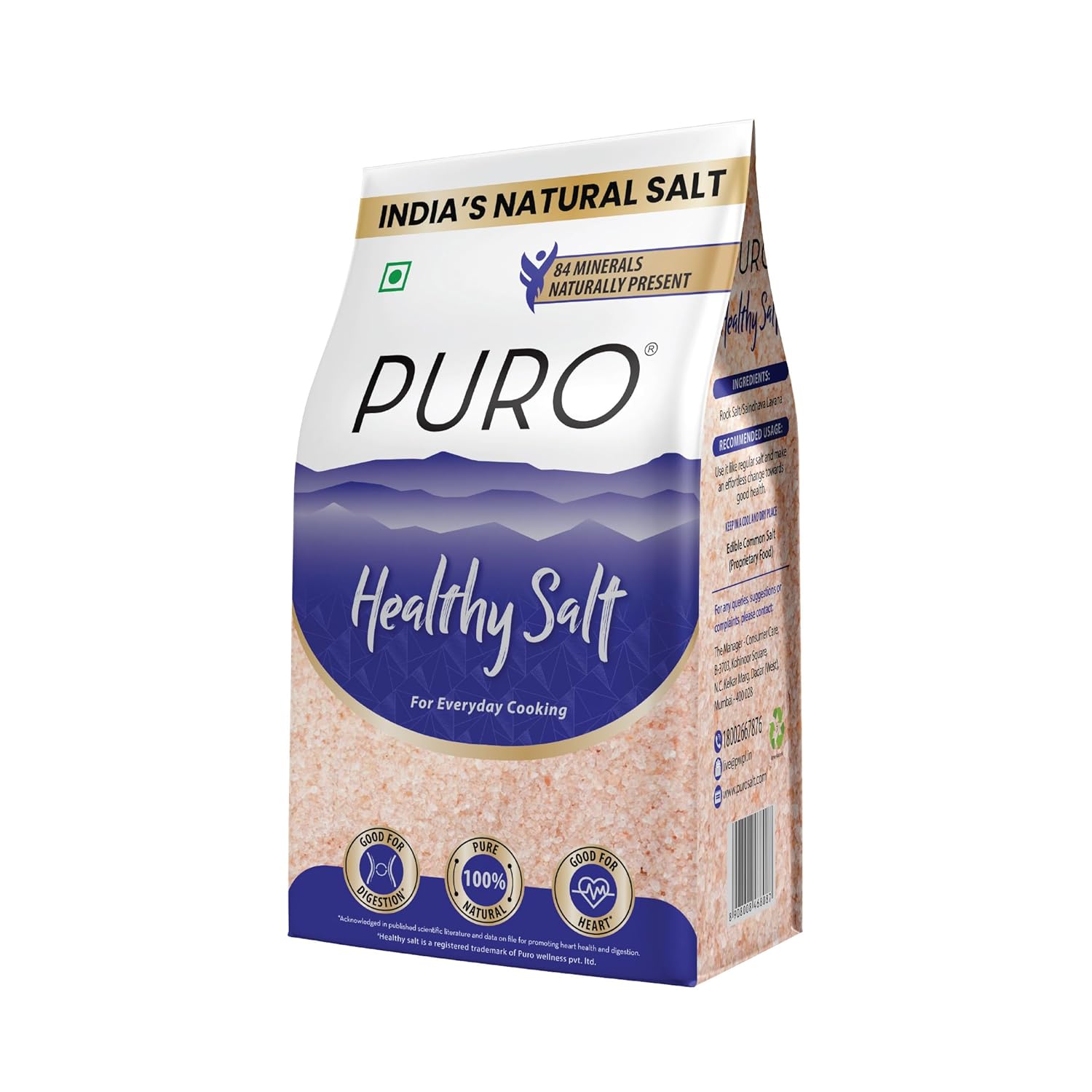 Puro Healthy Salt, 1kg Pouch