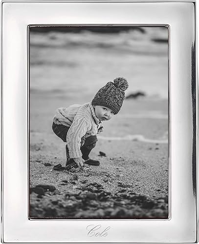 Miniatura 5 de Cunill Marco de fotos personalizado, marco de fotos Tiffany liso de 8 x 10 pulgadas, parte trasera de madera de caoba, caja de regalo de dos piezas,