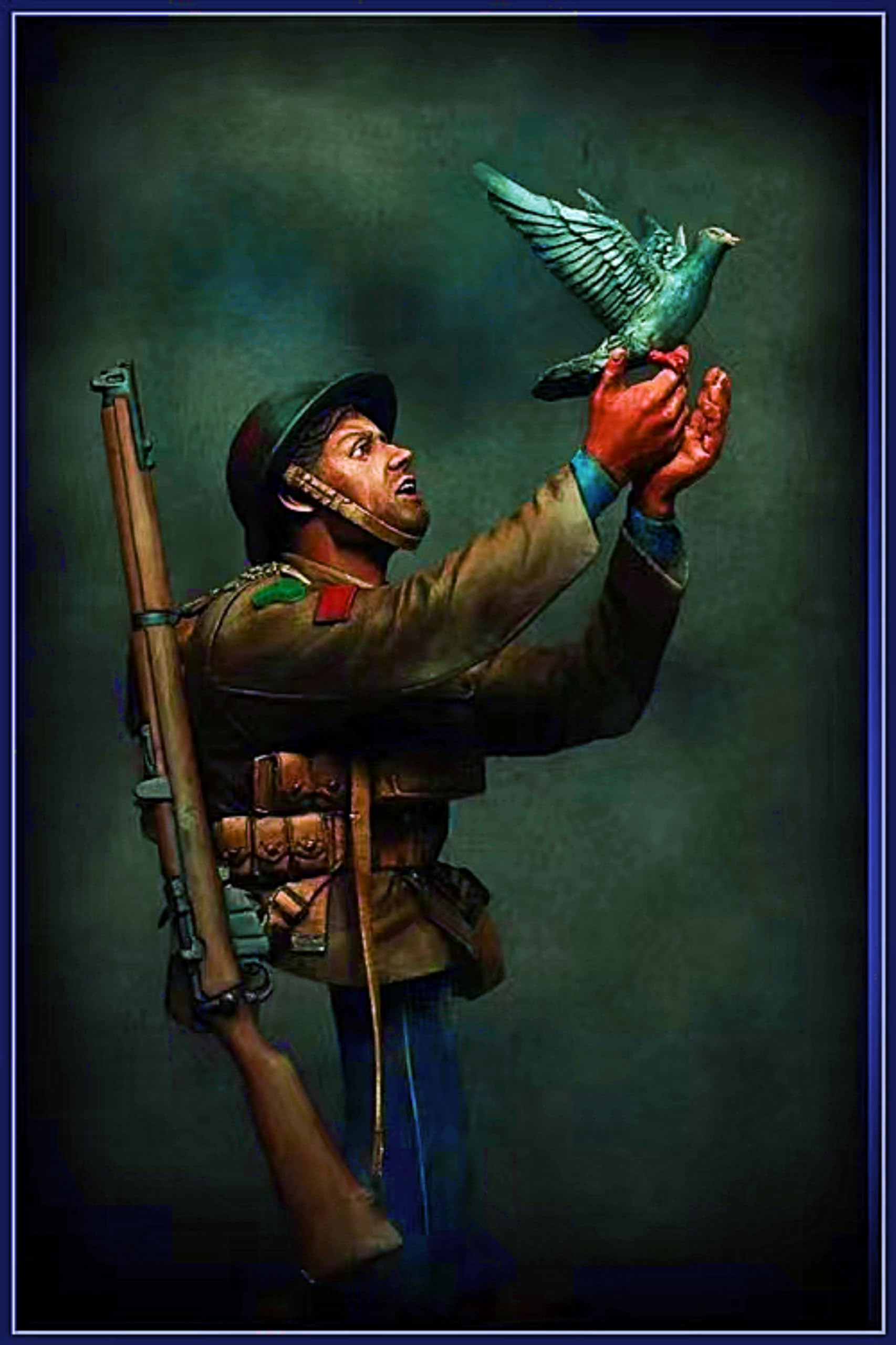 1/9 WW2 British Soldier Resin Bust Model Kit Unpainted and unassembled Miniature Resin Model Parts // M7Q5x-4
