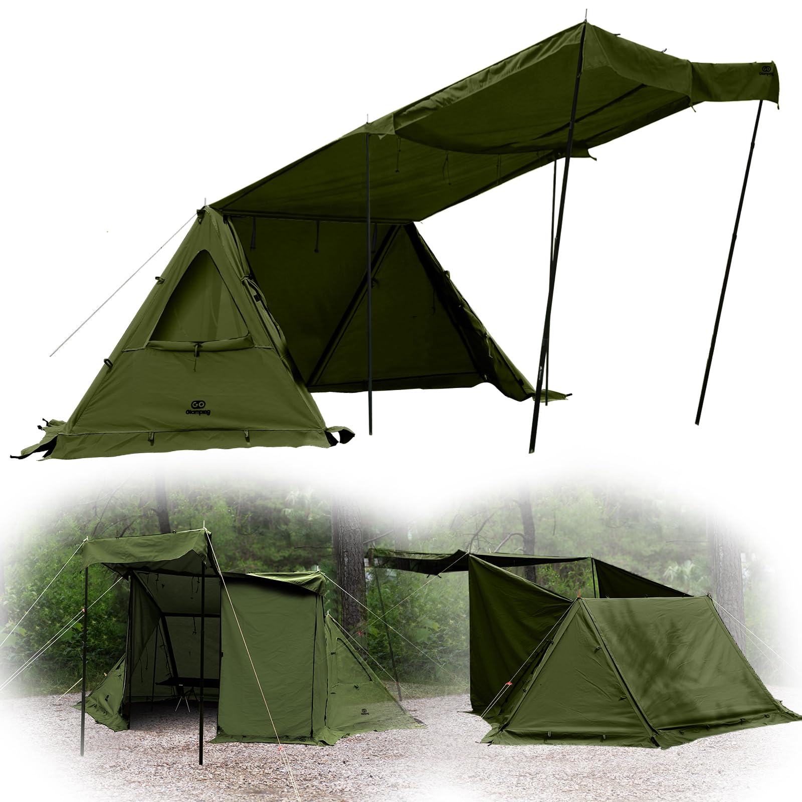 Amazon.co.jp: GOGlamping G・G PUP 2.0パップテントと前幕セット TC
