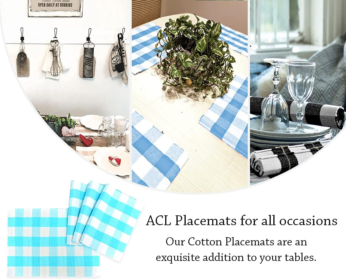 Up To 40% OFF Light Blue Placemats - Buffalo Plaid Placemats - Farmhouse Placemats - Aqua Placemats - Buffalo Check Placemats - Cotton Placemat - Buffalo Checked Placemats - Set of 4 (Auqa and Cream, 13 x 18) Free Shipping 🛒 Light Blue Placemats - Buffalo Plaid Placemats - Farmhouse Placemats - Aqua Placemats - Buffalo Check Placemats - Cotton Placemat - Buffalo Checked Placemats - Set of 4 (Auqa and Cream, 13 x 18)
