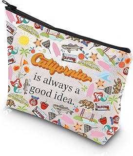 California Gift California State Gift California Eco Gift California Zipper Pouch Makeup Bag (California)