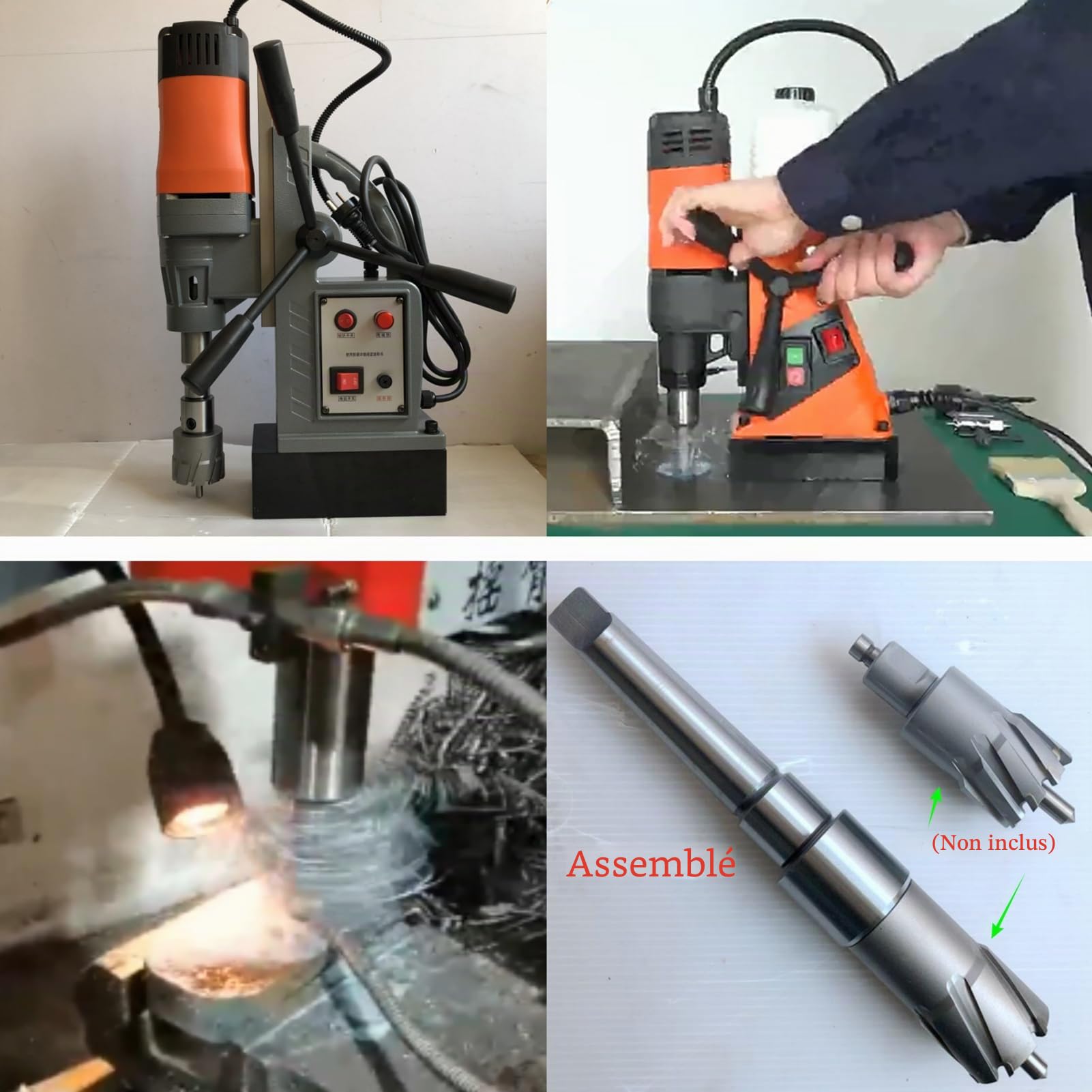Arbre de coupe annulaire, tige Weldon MT3 à 3/4", adaptateur d'extension de perceuse à colonne (cône Morse 3) pour perceuse magnétique/radiale/banc/tour/verticale
