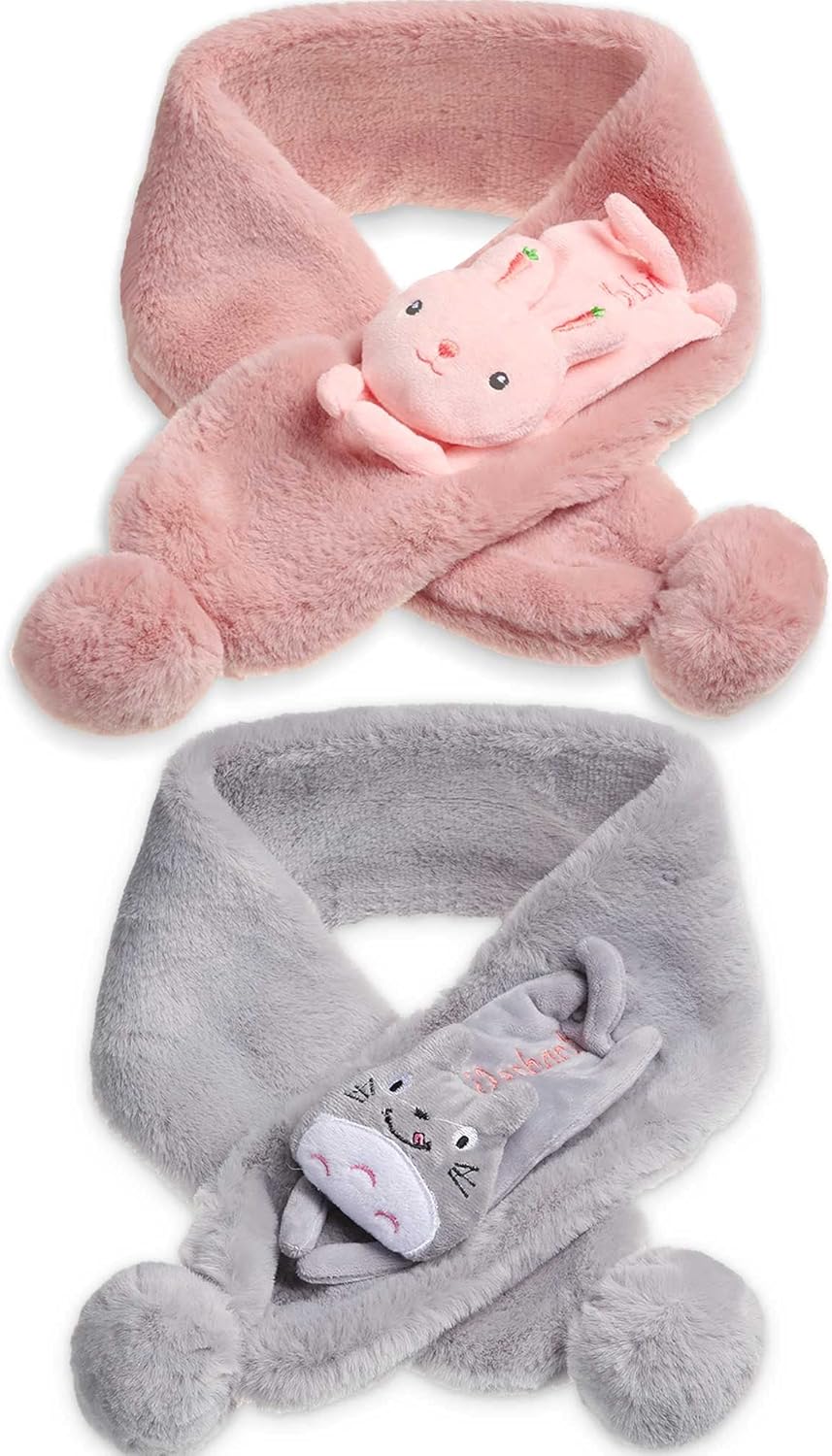 2 Pieces Kids Plush Wrap Neck Warmer Winter Scarf Kids Collar Scarf Neck Warmer Winter Rainbow Ski Scarf for Kids Girls Boys (Classic Style) 2 Pieces Kids Plush Wrap Neck Warmer Winter Scarf Kids Collar Scarf Neck Warmer Winter Rainbow Ski Scarf for Kids Girls Boys (Classic Style)